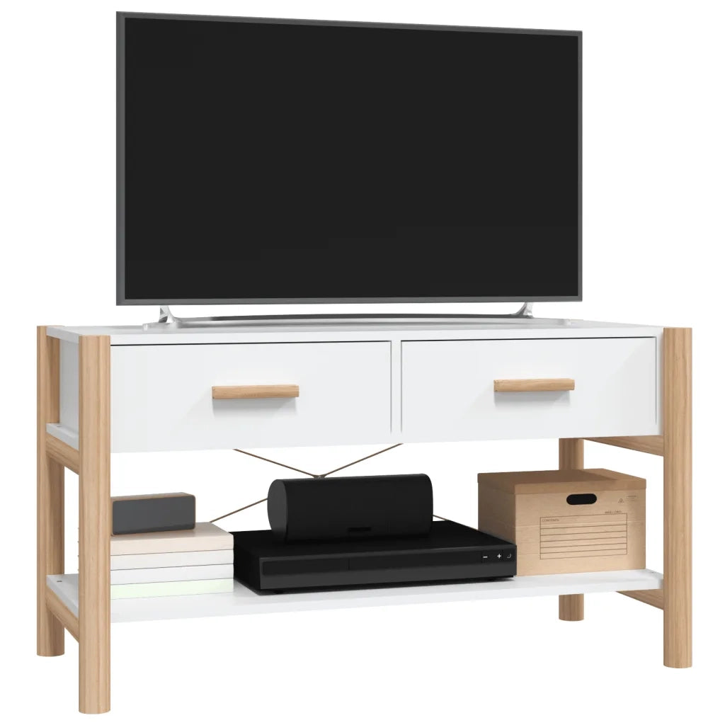 Mobile Porta TV Bianco 82x38x45 cm in Legno Multistrato 345660