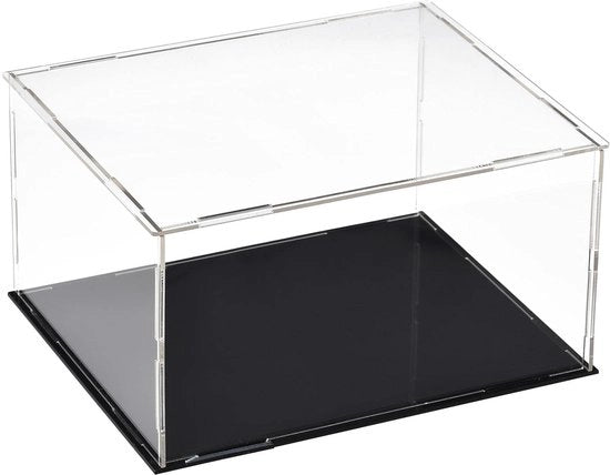 Vetrina per action figure 20 x 15 x 10 cm - Design trasparente - Base nera - Protezione impermeabile - Organizzatore per action figure - Facile da montare - Displaycase