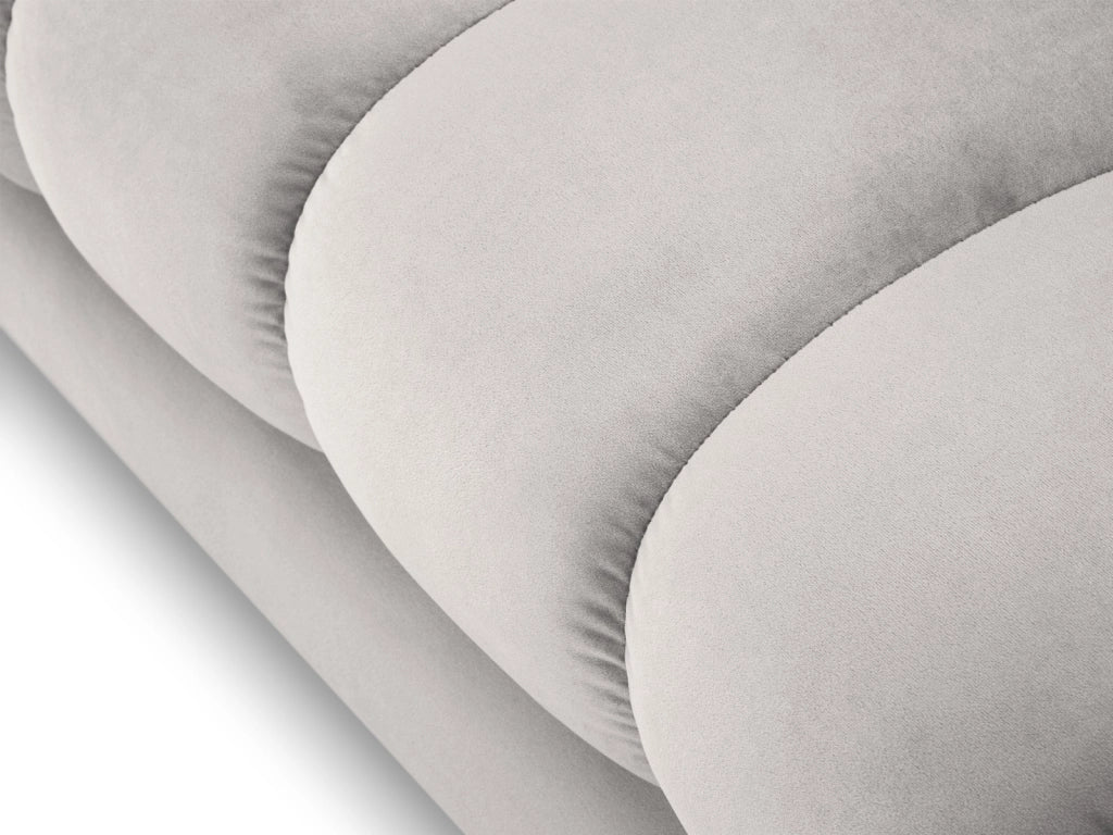 Cosmopolitan Design - Chaise longue sinistra "Bali" in velluto argento 