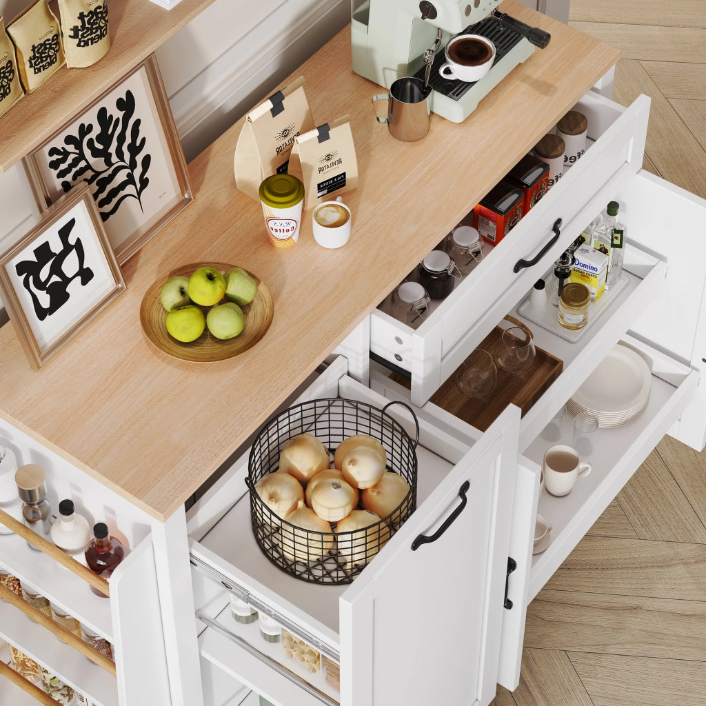 Credenza Moderna 3 Ante e Cassetto con Ripiani ¨C Xylo ¨C Bianco