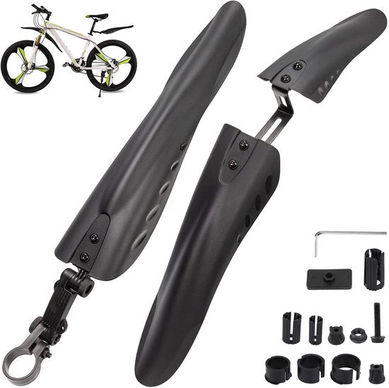 Set di protezioni per mountain bike - Protezione anteriore 24-29 pollici - Protezione posteriore - Facile da installare - Migliore protezione contro la sporcizia - Accessorio per bicicletta