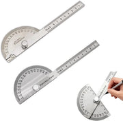 Misuratore angolare digitale 2 in 1 - Scala a 180 gradi - Raccordo in acciaio inox - Bussola regolabile - Strumento di misura per carpenteria e costruzioni