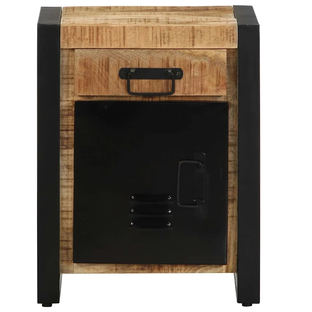 Comodini 2 pz in Legno Massello di Mango Grezzo 4013560
