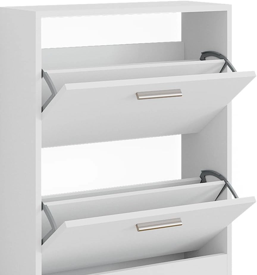 Armadio per le scarpe Gizmo, Bianco, 59 x 72.5 cm 2 scomparti, per la conservazione delle scarpe e combinabile con i mobili Gizmo