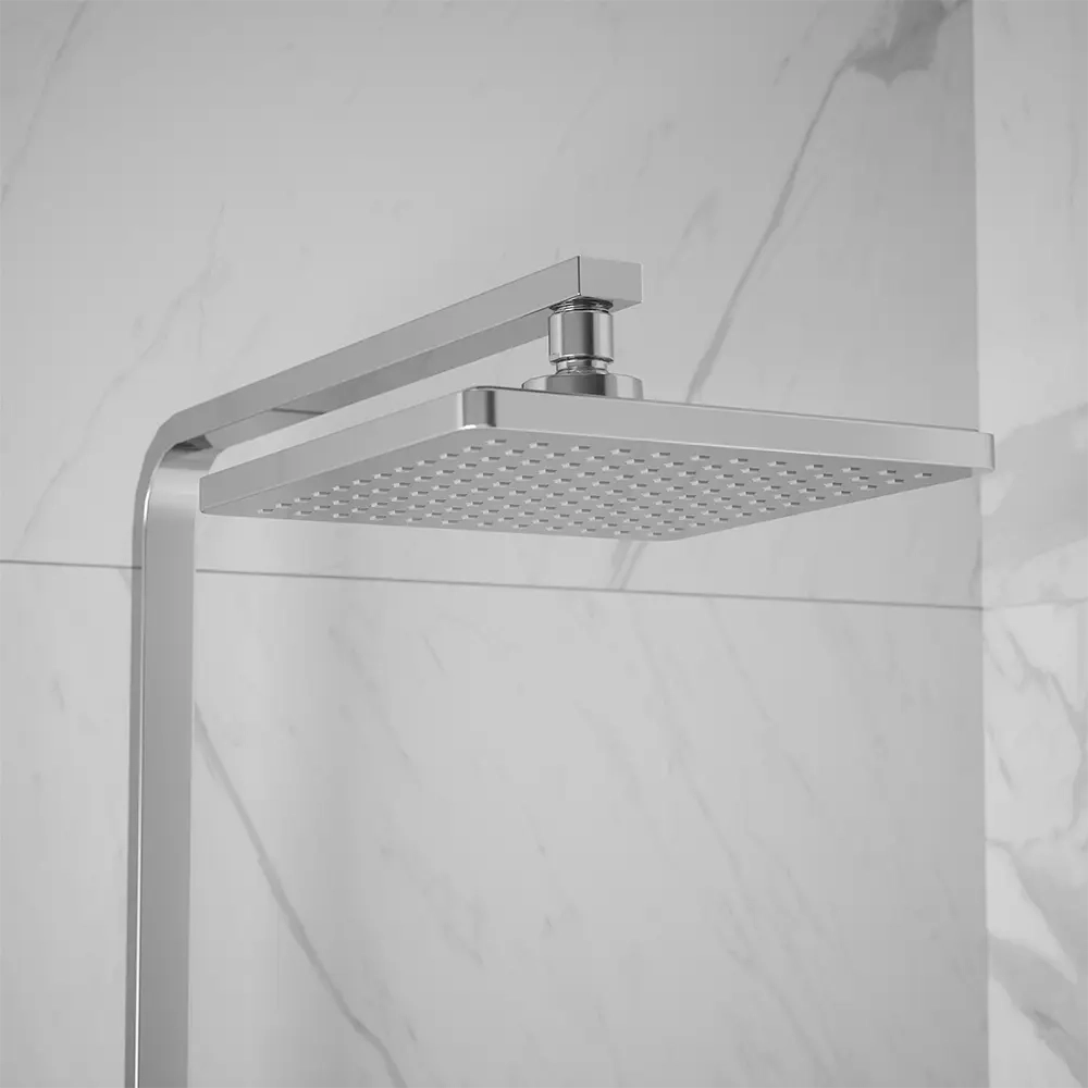Colonna doccia termostatica soffione slim 20x20 cm finitura cromata | Serio