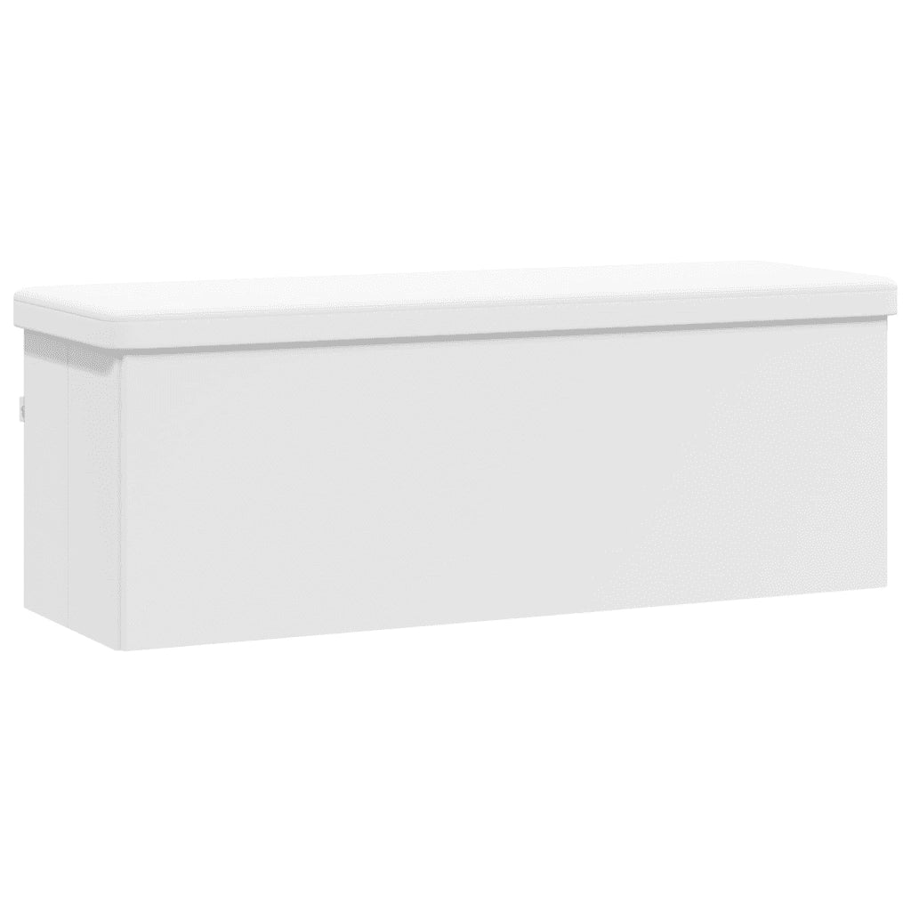 vidaXL Panca Portaoggetti Pieghevole Bianca in PVC