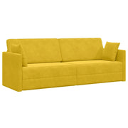 Divano-letto | Sof¨¤ letto | Letto singolo da pavimento Giallo 213 x 70 x 77 cm Velluto