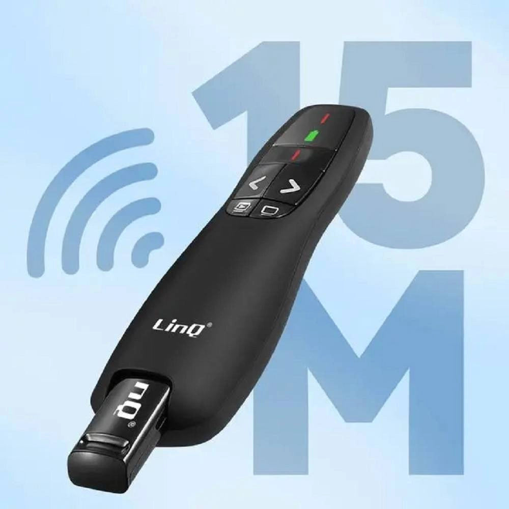 Trade Shop - Penna Gira Pagine Laser Wireless Puntatore Telecomando Per Presentazioni Fy8302 -