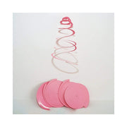 Trade Shop - Set 18 Appendini Rosa 6 Spirali Carta Decorazioni Festoni Compleanni Feste Party -