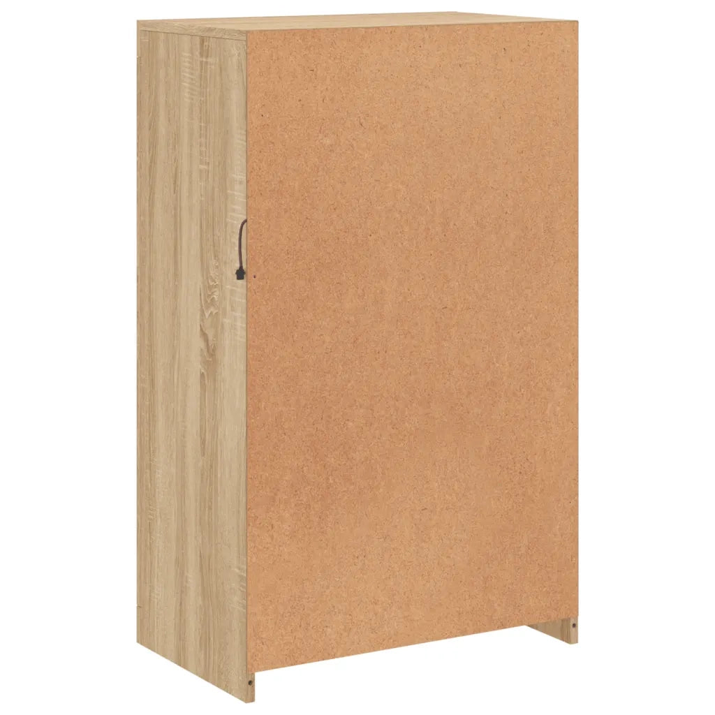 Mobile laterale con pratica illuminazione a LED contenitore 60,5 x 37 x 100 cm legno composito rovere Sonoma 02_0049358