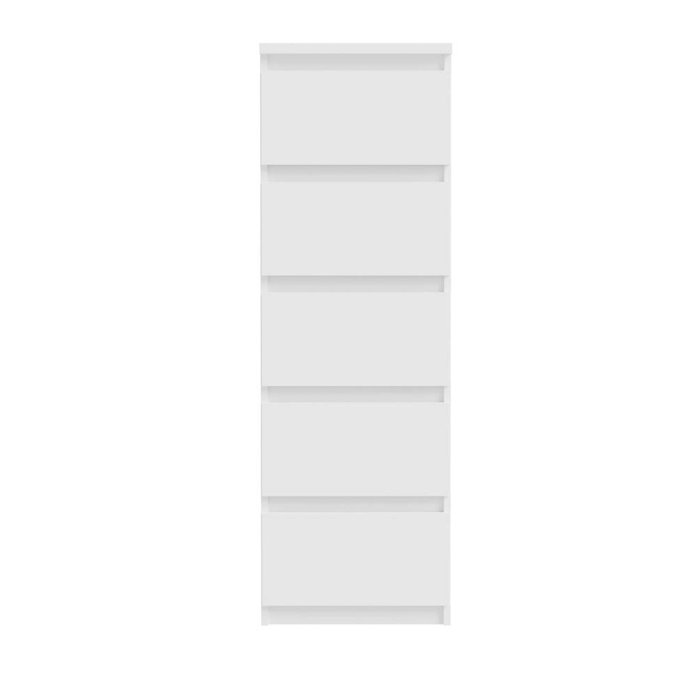 Cassettiera Morgan 5 cassetti bianco opaco – 42x42.2x128H