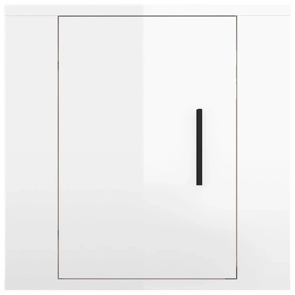Mobile TV multimediale da parete mensola TV mobile TV sala da pranzo soggiorno camera da letto 2 pezzi lucido 40 x 34,5 x 40 cm bianco 02_0028947