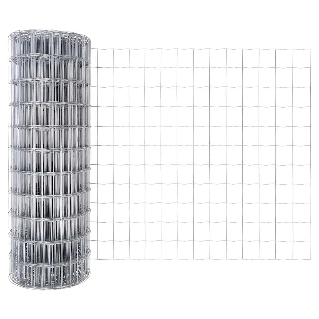 Recinzione da Giardino | Recinzione con Posto Argento 1 x 10 m Acciaio