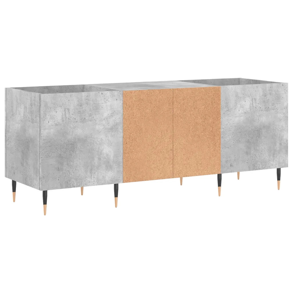 Mobile Porta Dischi Grigio Cemento 121x38x48 Legno Multistrato CFW8286594