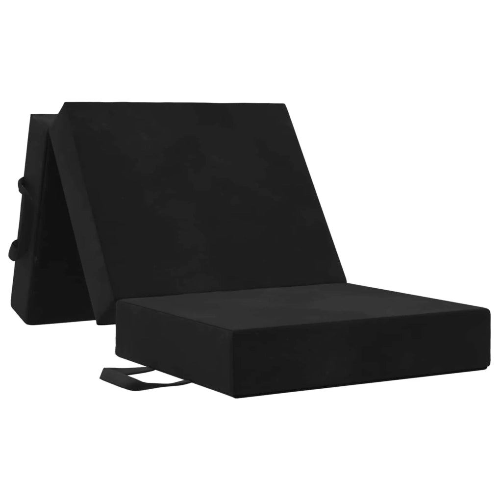 Divano Letto Pieghevole 75 x 63 x 45 cm Nero