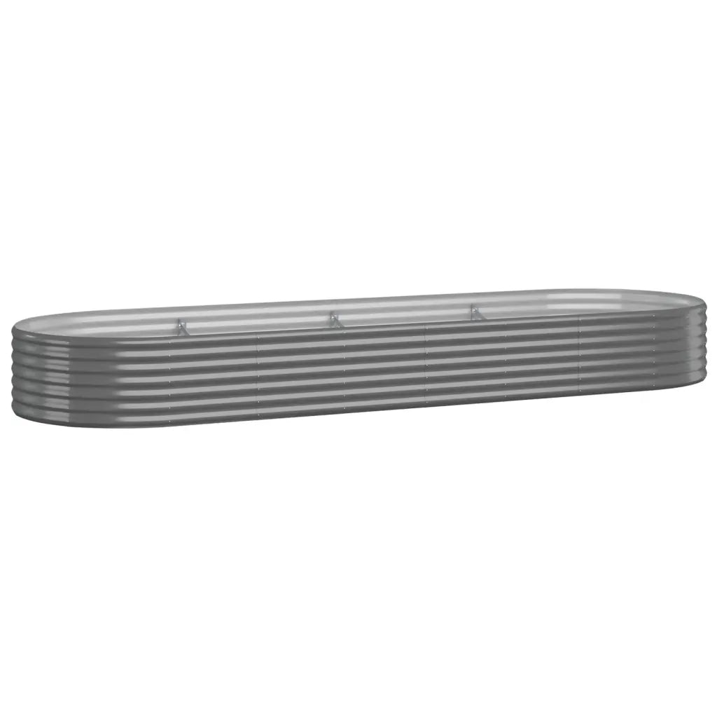 Letto Giardino Acciaio Zincato 322x100x36cm Grigio 318999