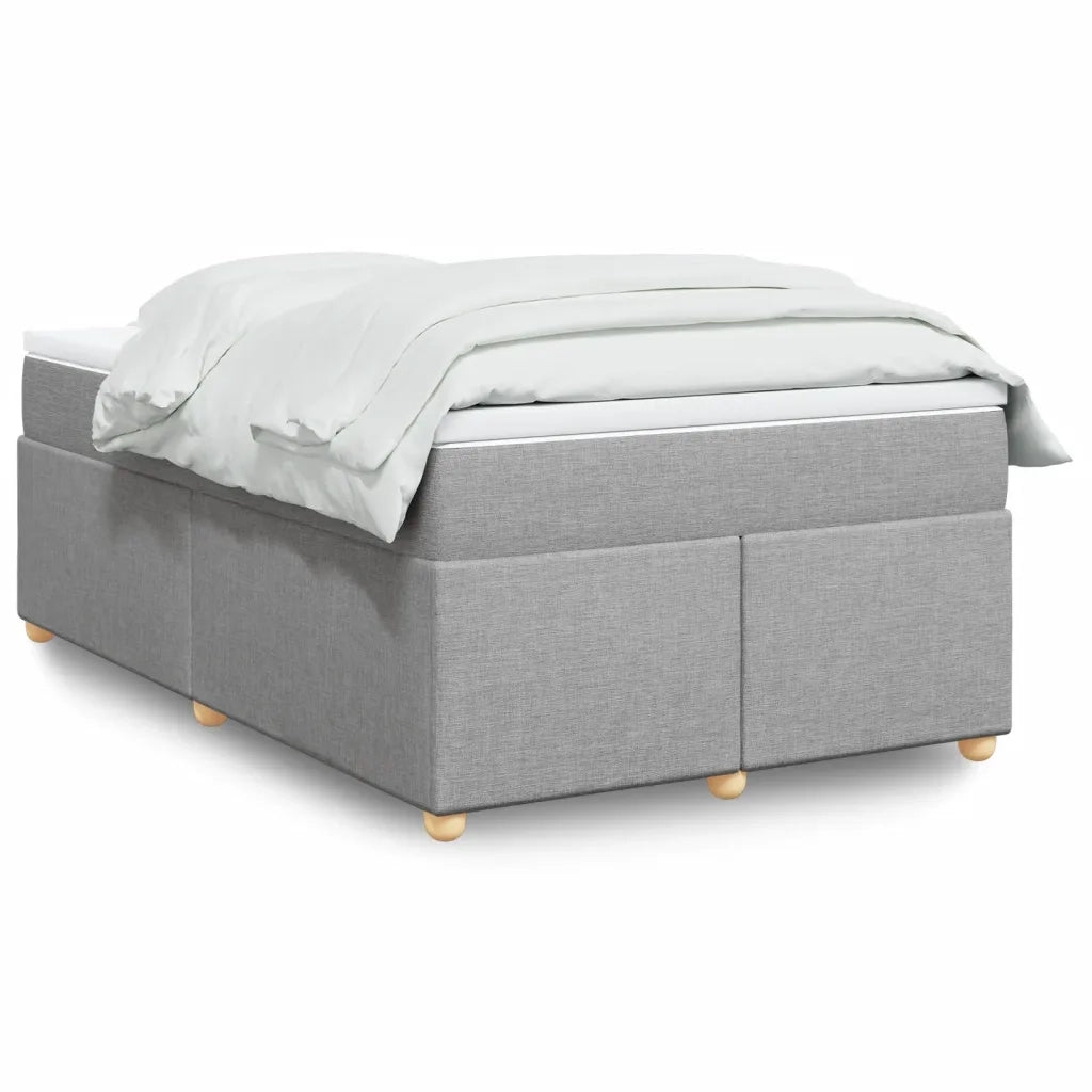 Giroletto a Molle con Materasso Grigio Chiaro 120x200cm Tessuto 3285366