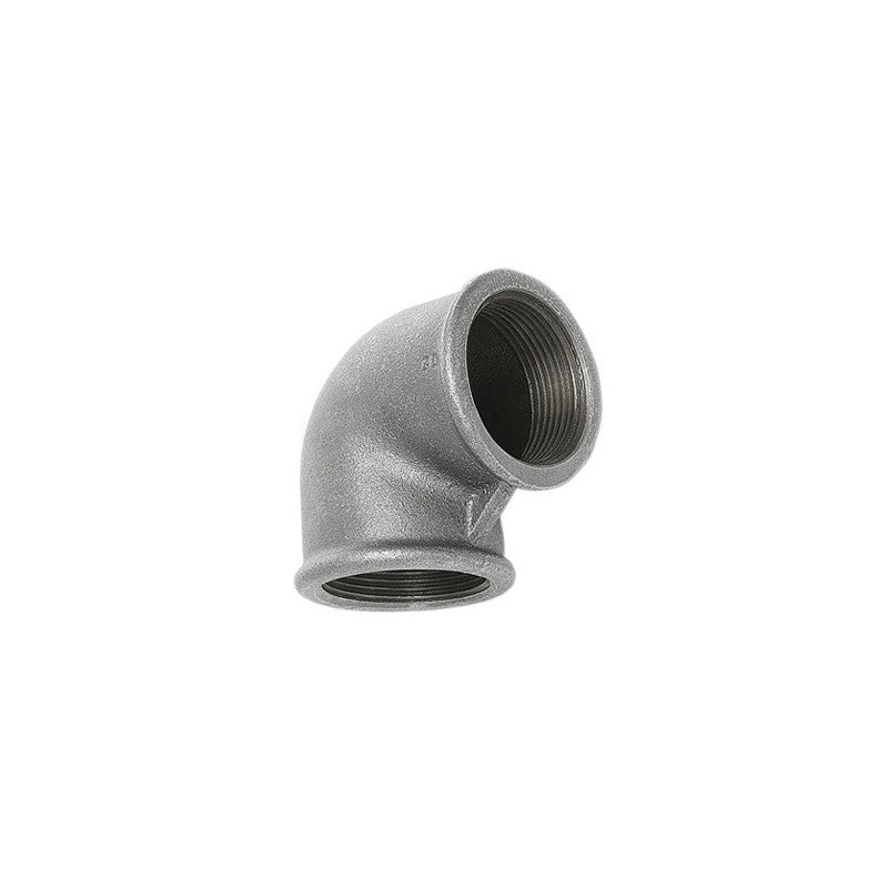 Gomito ghisa zincata F.90 femmina-femmina Ø 1¼" per impianti acqua/gas robusto e duraturo
