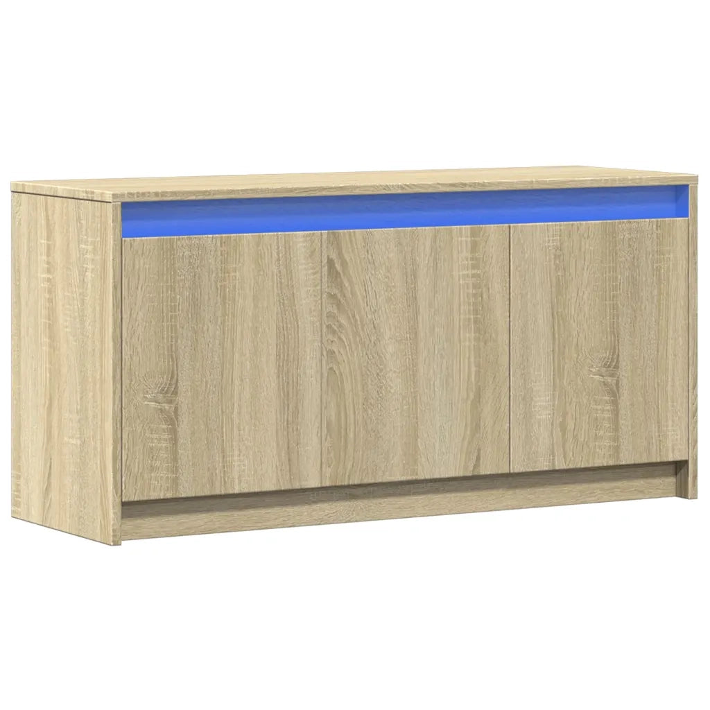 Mobile Porta TV con LED-Credenza per TV Rovere Sonoma 100x34x50cm in Truciolato 864809