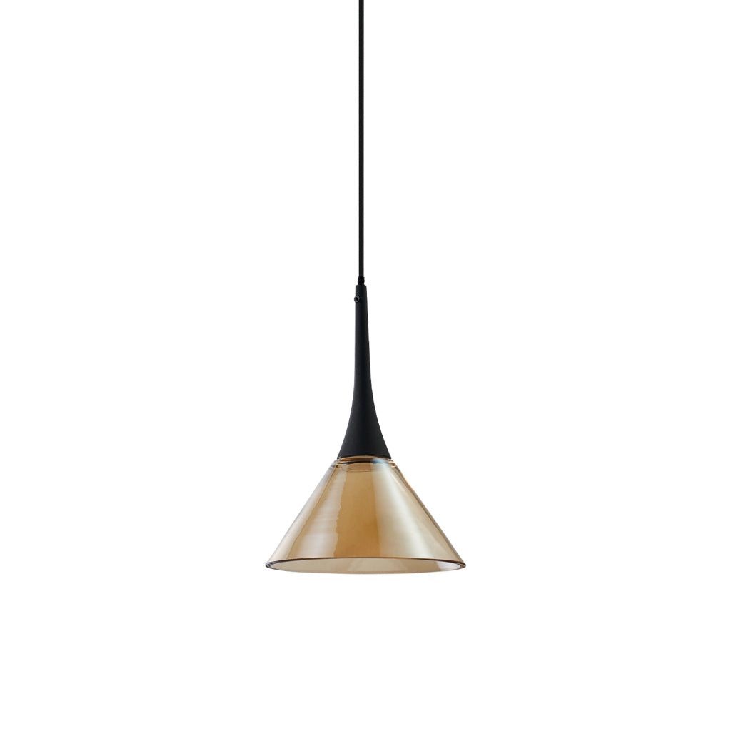 Lampada A Sospensione Cocktail 1 Luce Led Integrato Ambra