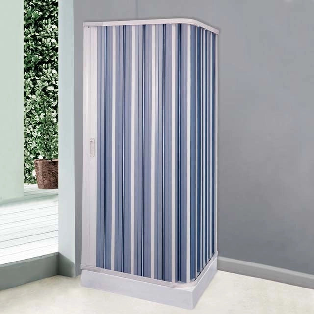 Box Doccia a soffietto semicircolare cm 90 x 90 - H.184 - con apertura RIDUCIBILE e REVERSIBILE - CR