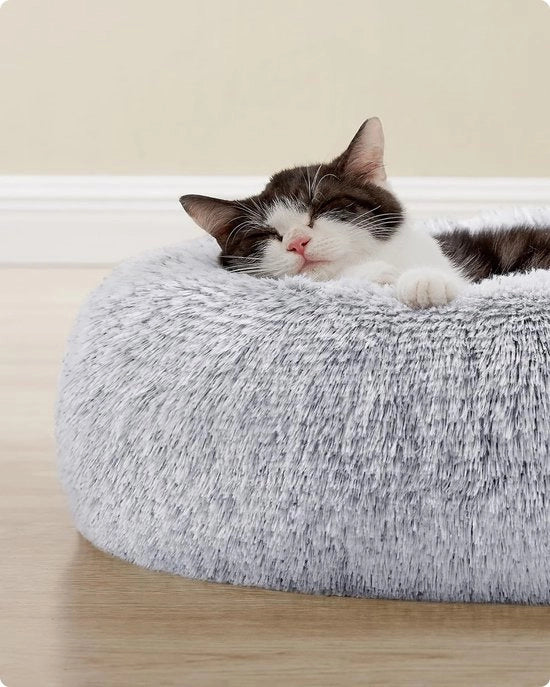 Mandria di Plush per Cani e Gatti - Cuscino a Donut per Massimo Comfort