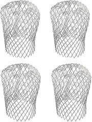 Copertura per pioggia a mesh - Protezione fogliame per canali di scarico - 4 pezzi - Alluminio