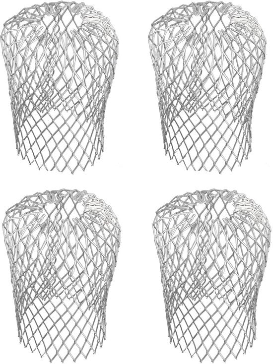 Copertura per pioggia a mesh - Protezione fogliame per canali di scarico - 4 pezzi - Alluminio