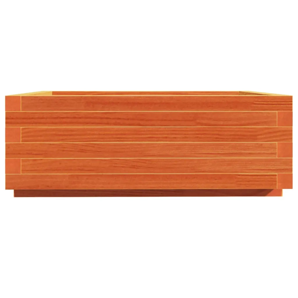 Fioriera Giardino Marrone Cera 70x70x26,5cm Legno Massello Pino