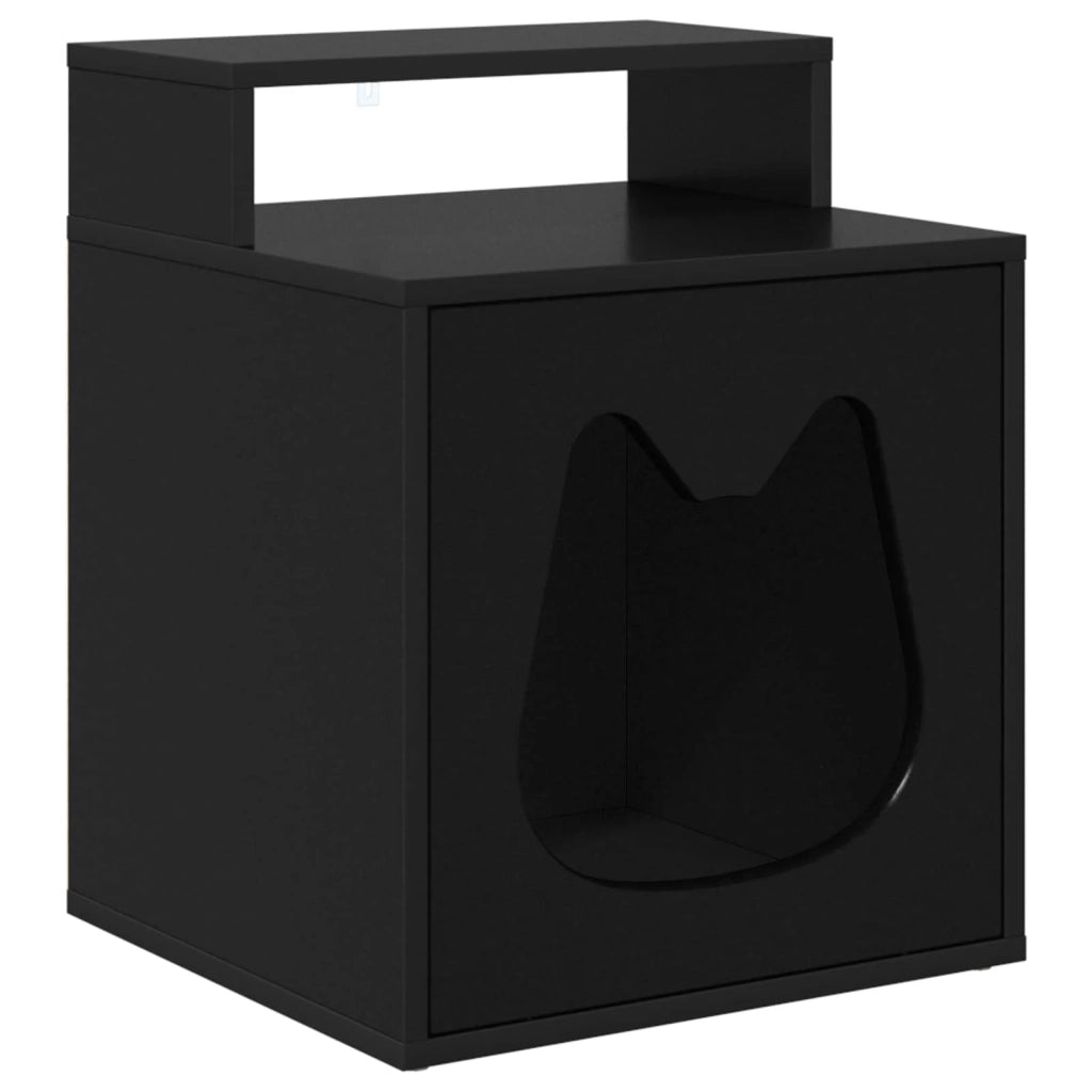 Casa per Gatti Nero 42,5 x 40 x 53,5 cm Legno multistrato