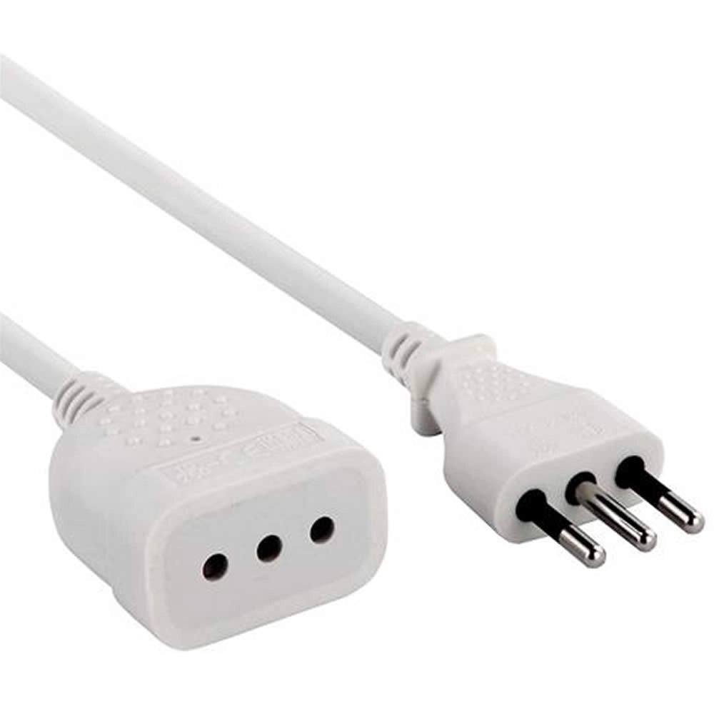Prolunga elettrica spina 10 a e presa bivalente 10a lunghezza metri 3