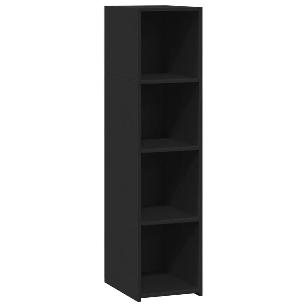 Buffet credenza cassettiera armadio mobile contenitore organizer per cucina soggiorno salotto 30 x 41 x 124 cm legno ingegnerizzato nero 02_0035861