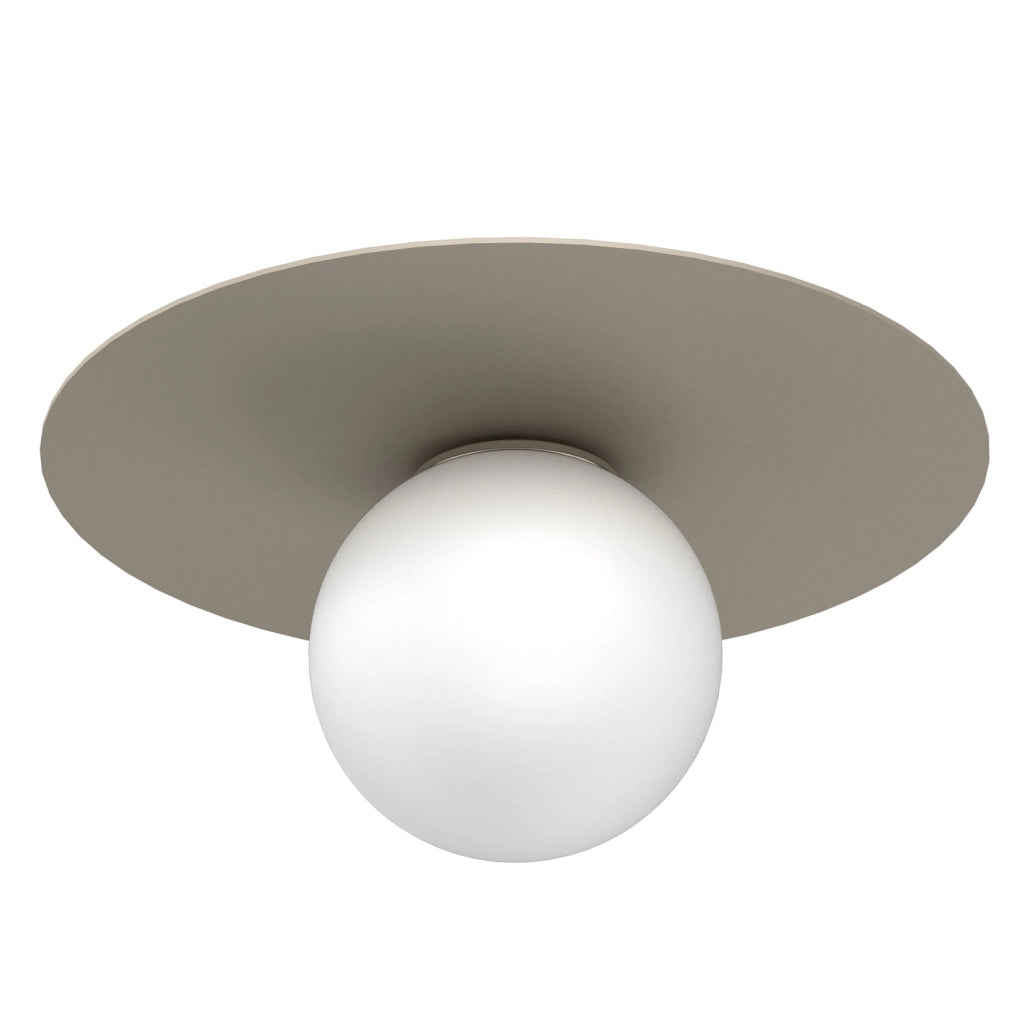 Lampada da soffitto Flat 1xE27 metallo beige bianco Luminex
