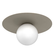 Lampada da soffitto Flat 1xE27 metallo beige bianco Luminex