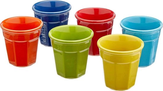 Set di 6 tazze per caffè in ceramica colorate - set da 6 - Y0TZ500