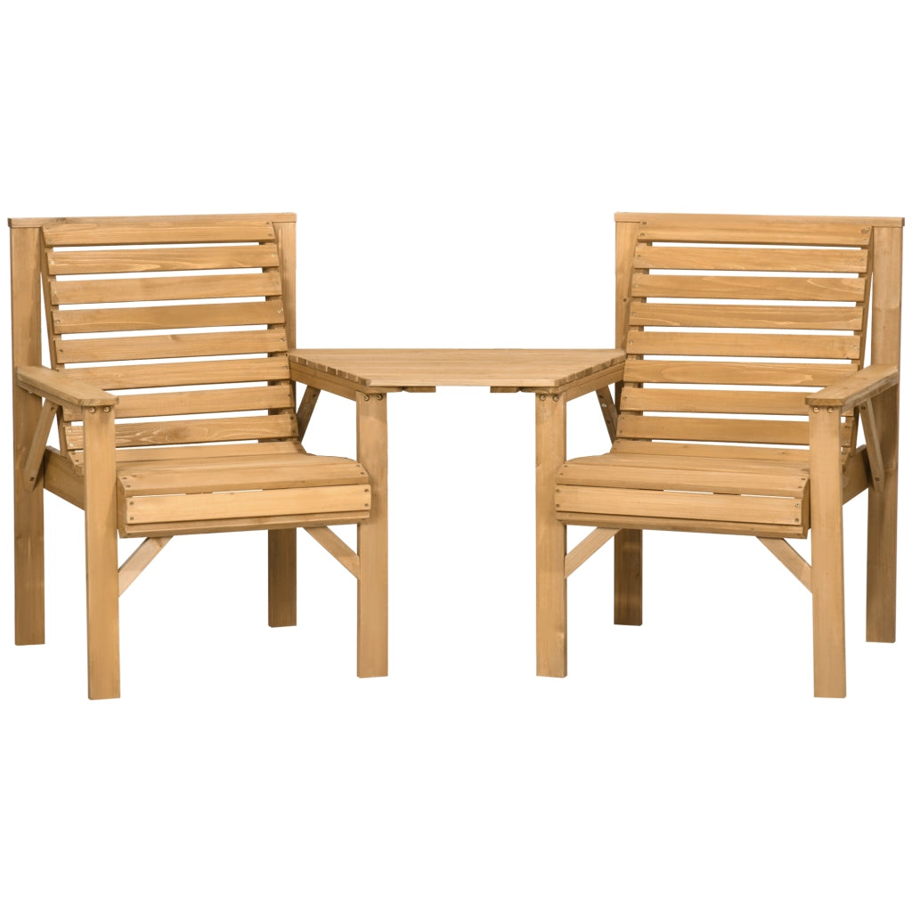 Set Bistrot 3 Pezzi Legno ¨C zephmum ¨C Marrone 90x90xH74