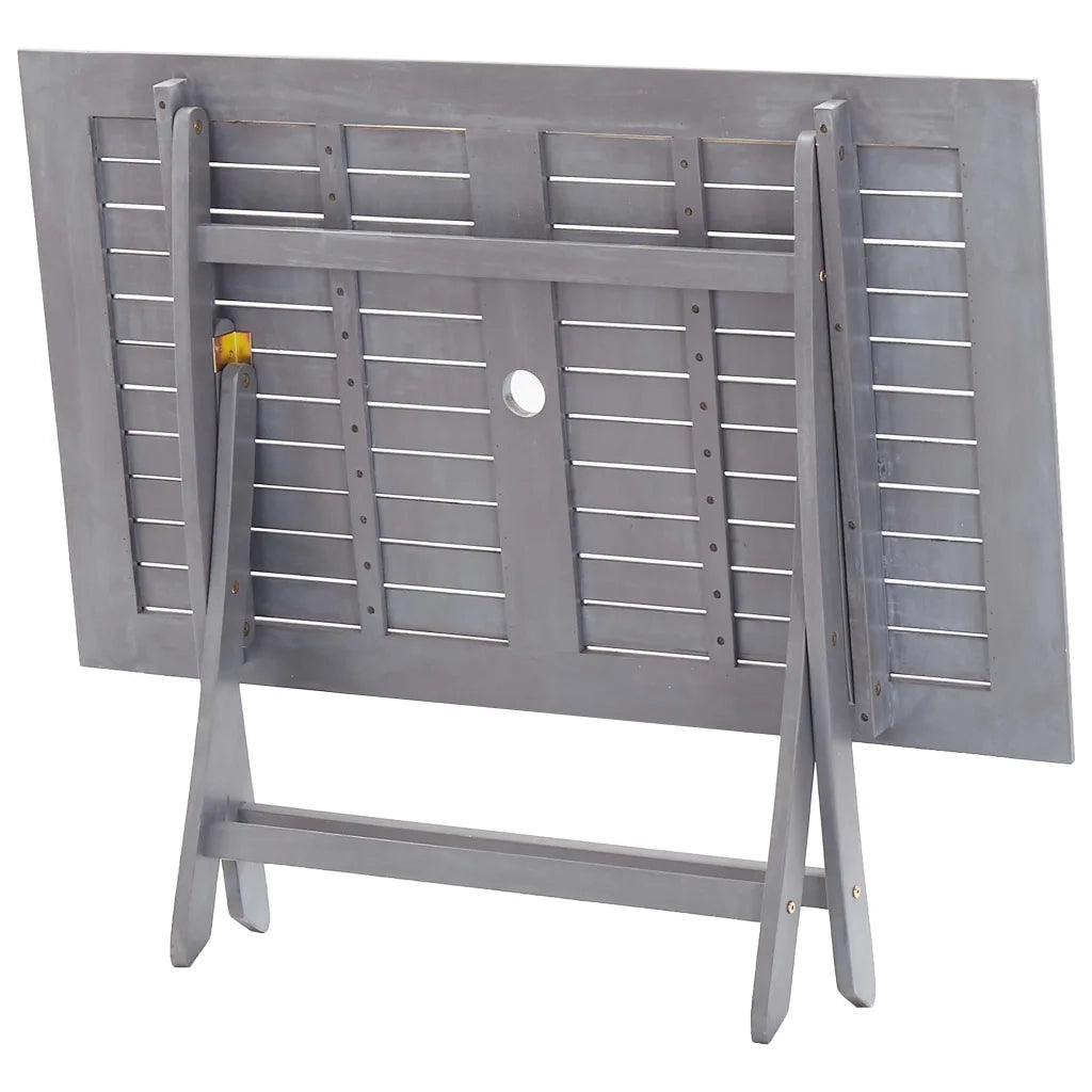 Set da Pranzo per Giardino 7 pz Legno Massello di Acacia Grigio 278922