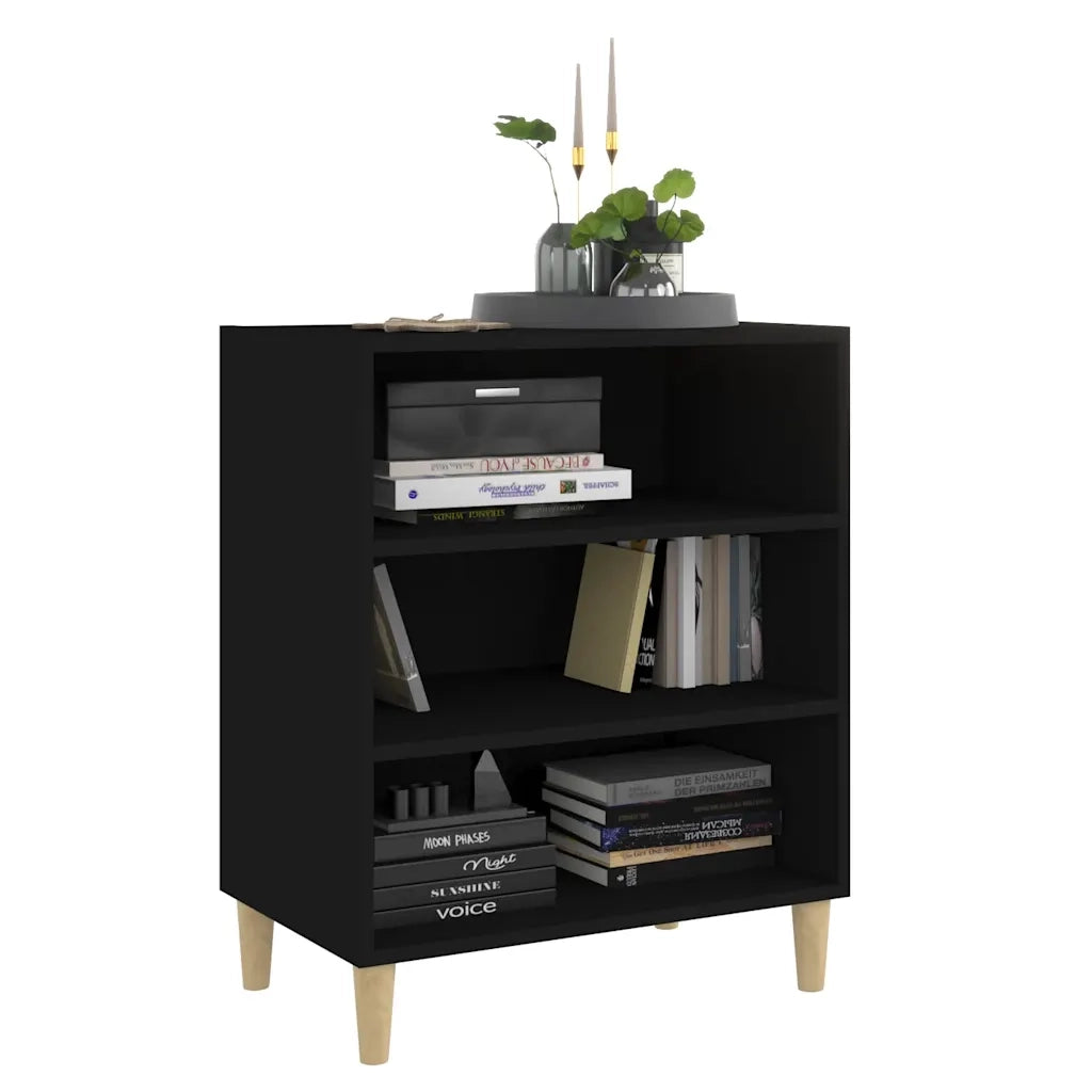 Credenza | Madia | Buffet da pranzo | Armadio da pranzo Nera 57x35x70 cm in Legno Multistrato
