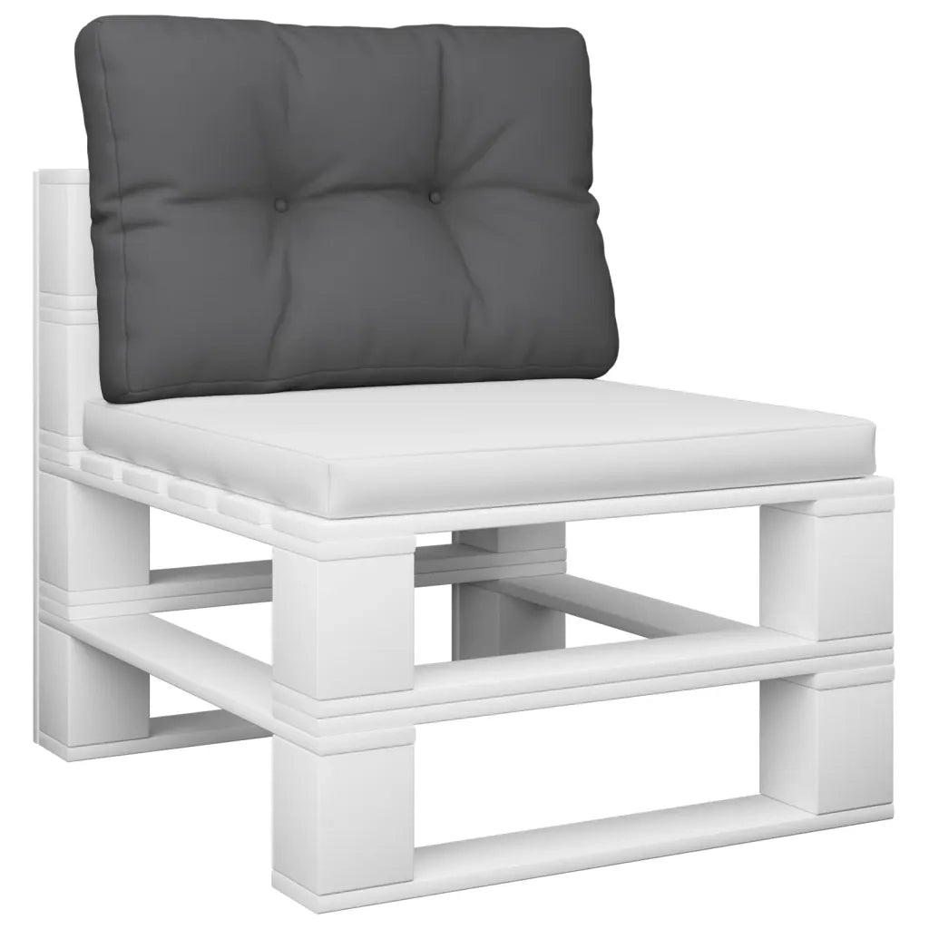 Cuscino per Pallet Antracite 60x40x12 cm in Tessuto 315232