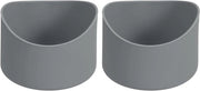 Siliconi protettivi per bottiglie d'acqua - 2 pezzi - antiscivolo - accessori per bicchieri - grigio scuro - per bottiglie da 7 cm