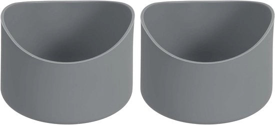 Siliconi protettivi per bottiglie d'acqua - 2 pezzi - antiscivolo - accessori per bicchieri - grigio scuro - per bottiglie da 7 cm