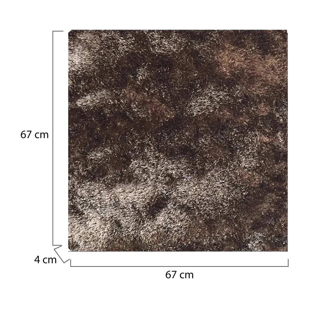 Latisa, Tappeto Altezza Pelo 35 mm 100% Poliestere, 67x67 cm Bronzo