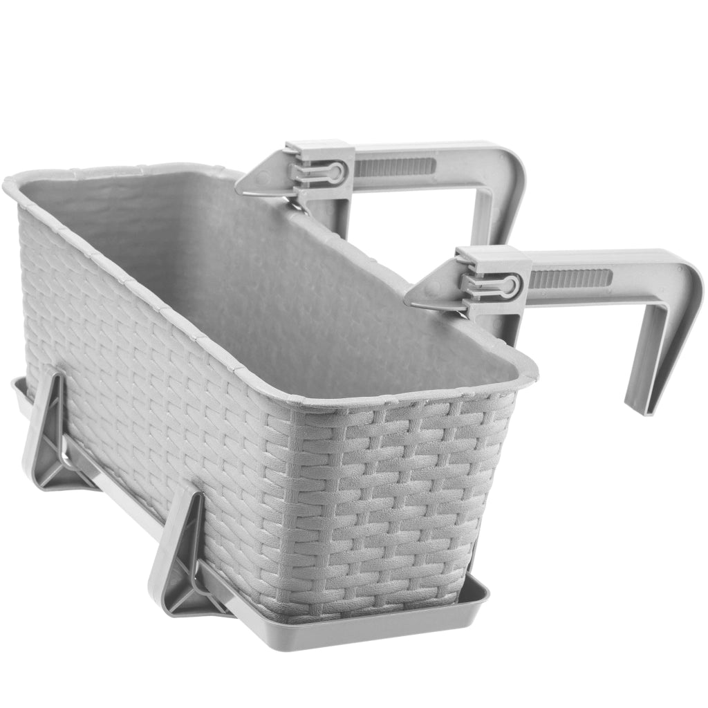 Fioriera da balcone KADAX con supporto, 40 cm + manici