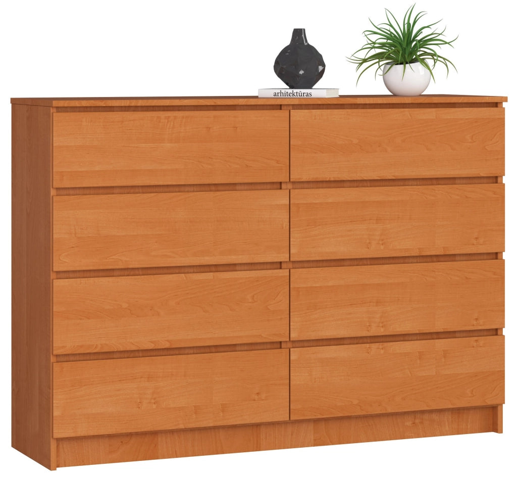 Cassettiera AKORD K140 Ontano 138 cm 8 cassetti 138x40x99 cm