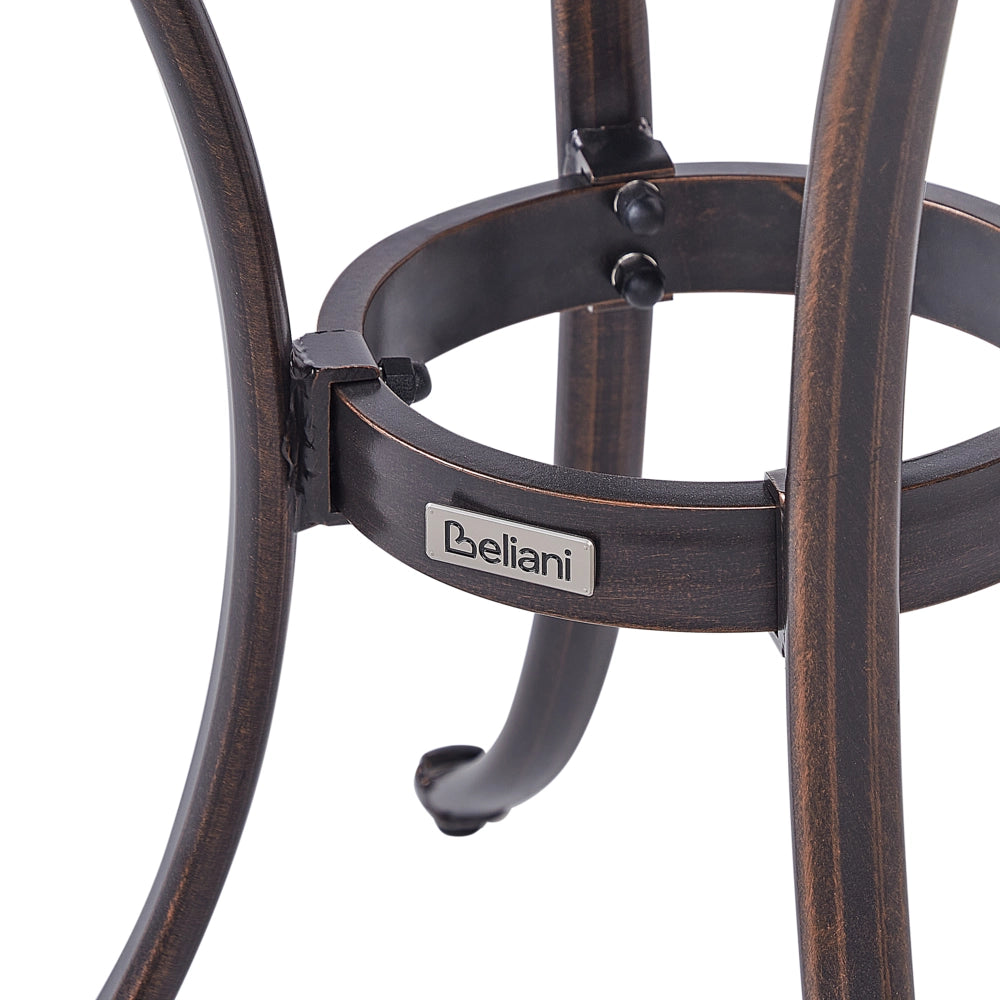 Set da giardino Bistro Tavolo e sedie in metallo marrone in stile vintage per esterni