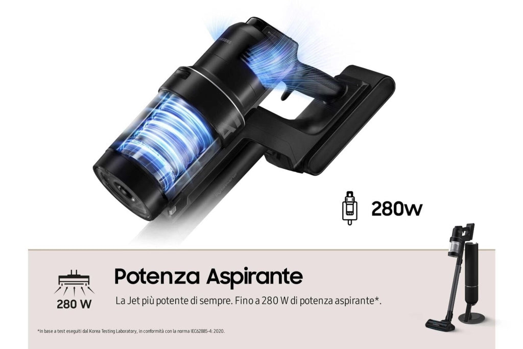 Samsung VS28C9784QK Scopa Elettrica Senza Filo BESPOKE Jet  AI Complete Extra Potenza 280W