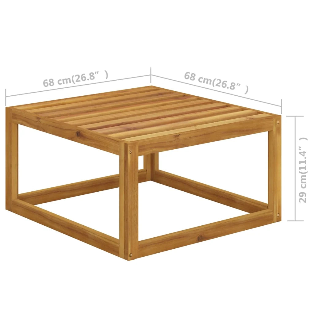 Mobili da giardino mobili da esterno Set di mobili da 6 pezzi con cuscino color crema in legno massello di acacia 02_0016623