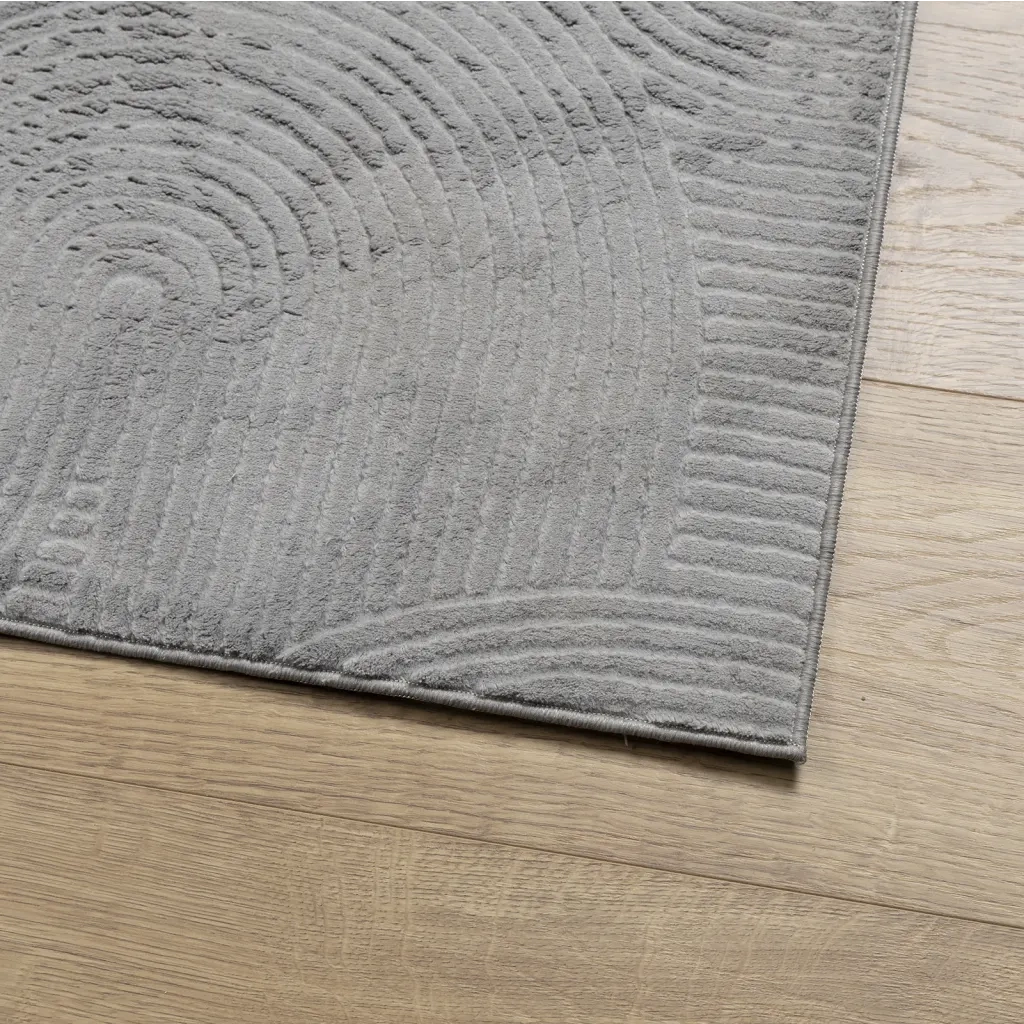 Tappeto IZA a Pelo Corto Aspetto Scandinavo Grigio 100x200 cm