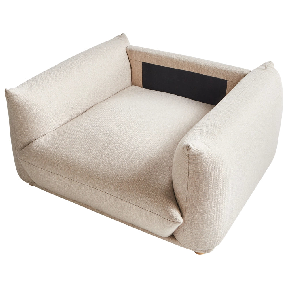 Set di divani in tessuto beige chiaro a 5 posti con cuscini e poltrone Divano da soggiorno