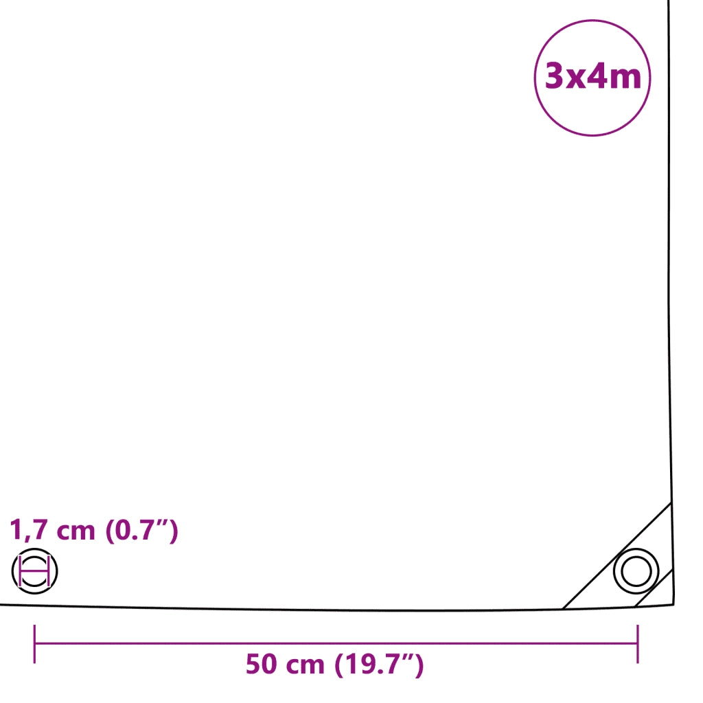 Telone 650 g/m2 3x4 m Grigio